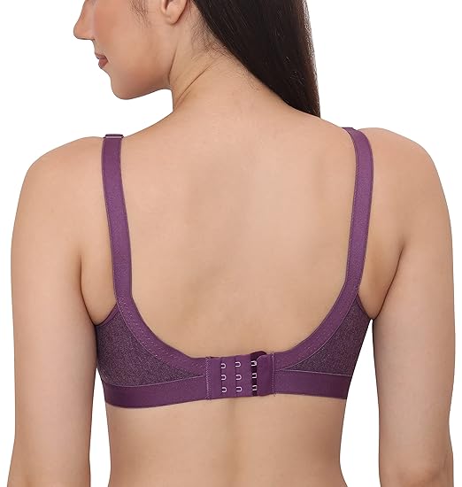 GLAMORAS Women’s Poly Cotton Interlock Bra – Full Coverage, Everyday Comfort Fit
